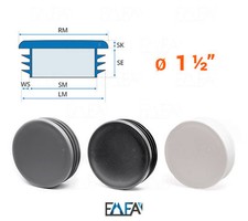 Louver Plugs 1 1/2'' 48.3mm Pipe Caps End Caps Blanking Plugs Plastic