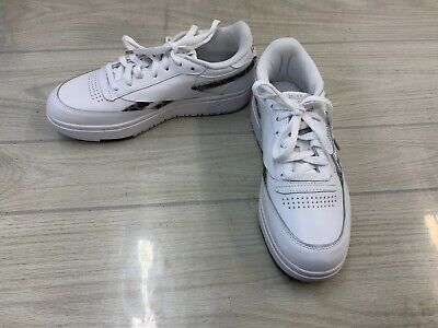 Reebok Club C Double Tennis Shoes, Women's Size 8.5 M, White MSRP $80