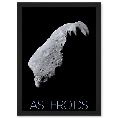 NASA Asteroid 243 Ida Weltraum Poster gerahmt Wandbild Bild Druck A4