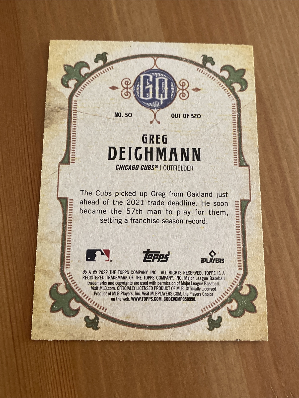 2022 Topps Gypsy Queen - Greg Deichmann #50 Green (RC) for sale online ...