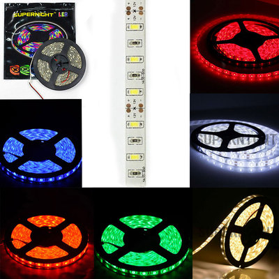 5M Red Blue Green White Color LED Strip Light 5050SMD Flexible Tape Ribbon Light