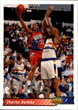 Charles Barkley 1992-93 Upper Deck Card 26 WithLarry Bird and Reggie Williams