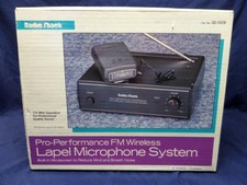 Radio Shack Pro-performance Fm Wireless Lapel Microphone Nib Nice! P8