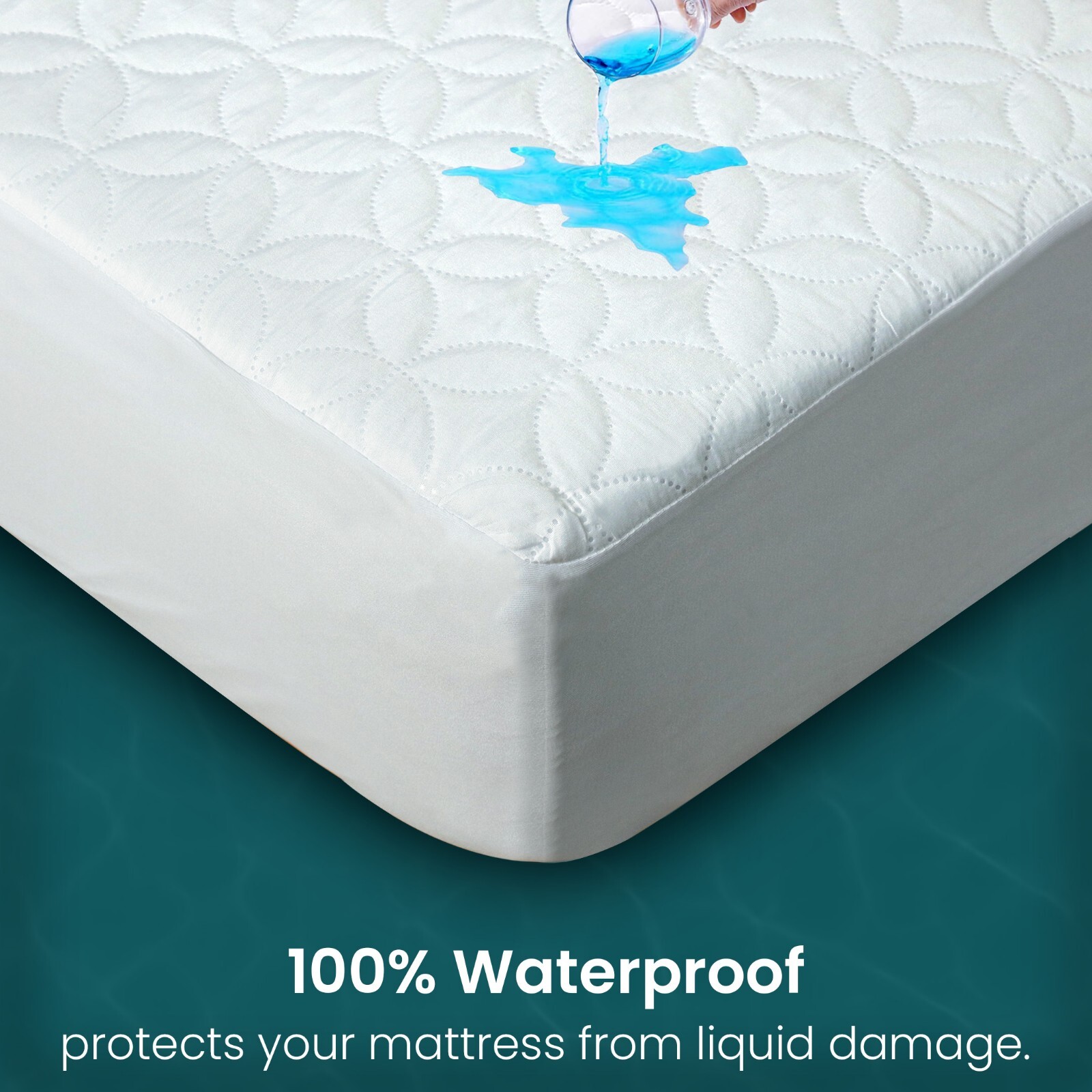 Mattress Protector white Color Comfortable Waterproof Mattress Protector Cover-image