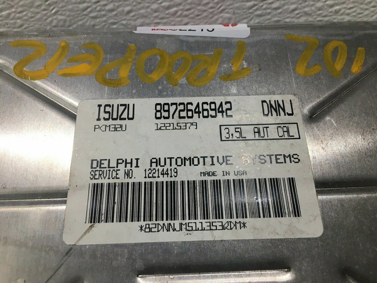 2002 02 isuzu trooper engine computer AUTO A/T ecu ecm pcm