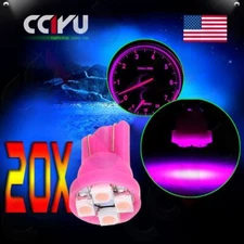 20x Pink Purple LED T10 194 2825 921 168 Instrument Dash Indicator Light Bulbs