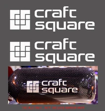 Set of 2 CRAFT SQUARE DECAL STICKER FOR CARBON RACING MIRROR F1 STYLE