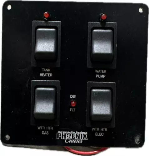 Phoenix Cruiser RV Control Switch Panel Tank Heater/Water Heater/Water Pump