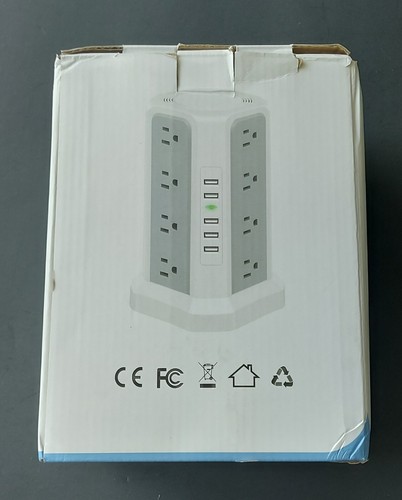 Surge Protector Power Strip with 5 USB Ports 16 AC 6FT + 5 USB White - Picture 10 of 10