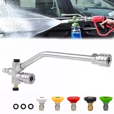 Dual Valve Foam Cannon Dual Spray Gun Stainless Steel Foam Lance with 5 Nozzles