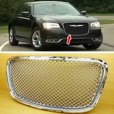 Chrome Bentley Look Front Grille Grill Cover Insert For Chrysler 300 300c 300s