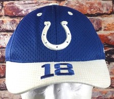 Peyton Manning Indianapolis Colts Adjustable Blue White Hat By Reebok