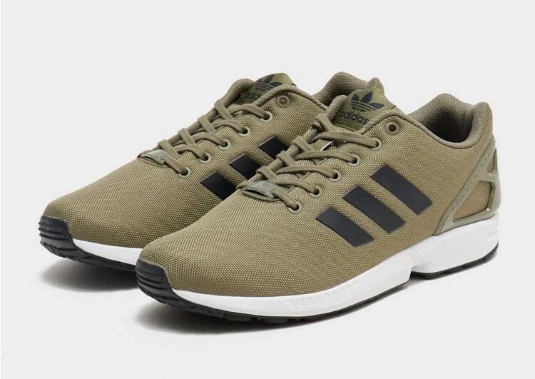 Vernederen kwaadaardig zin adidas Originals ZX Flux Trainers in Olive and Black | eBay