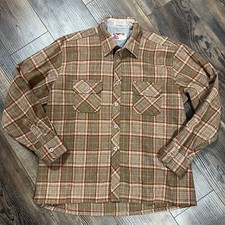 Vintage High Sierra Men  s Wool Blend Button Down Plaid Large