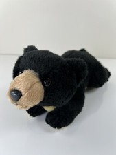 Aurora Miyoni 12" Black Bear Cub Realistic Stuffed Animal Plush Little Bear Toy