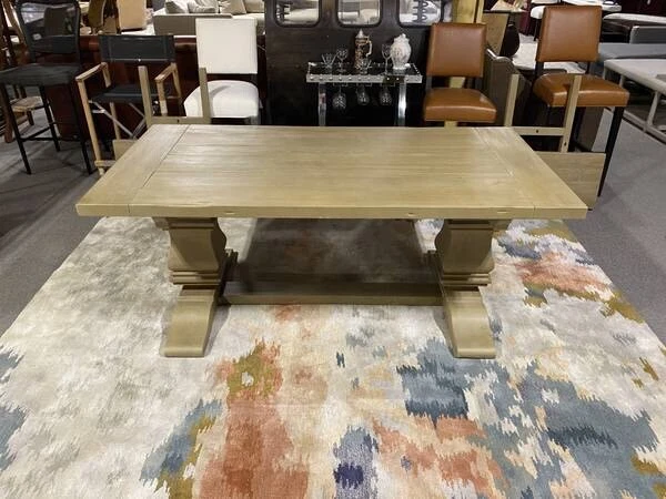 Restoration Hardware Salvaged Wood Trestle Rectangular Extension Table