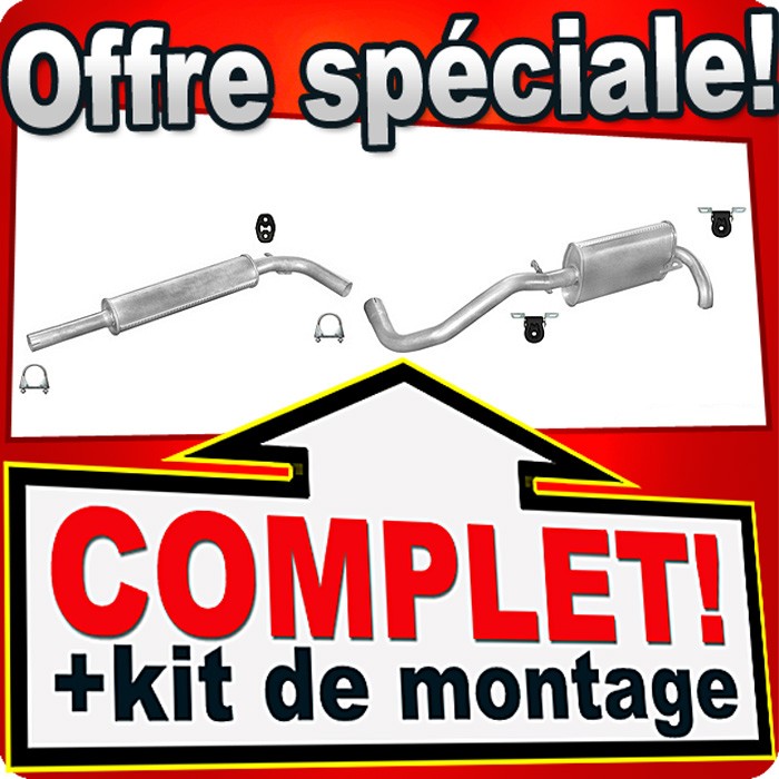 Pot d'échappement de rechange VW Lupo 1.4 TDi pour réparation et entretien