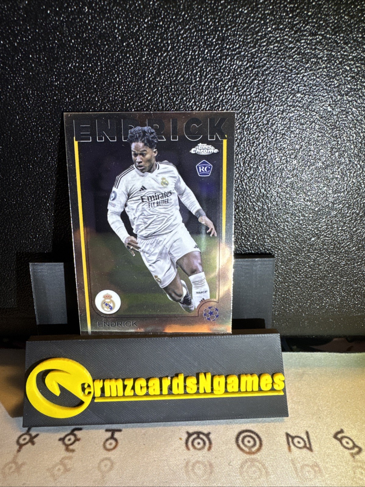 Endrick Rookie Base Card Topps Chrome 2024-25 UEFA Club Competitions #100