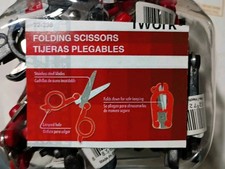 Mini Folding Scissors Traveling 2 PCs 1 Of Each Color. Stainless Steel Blade