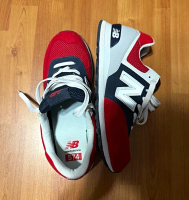 New Balance 574 Navy Blue Pigment Team Red Gray ML574SRF Mens New 11 LIMITED SzN - Image 1 of 4