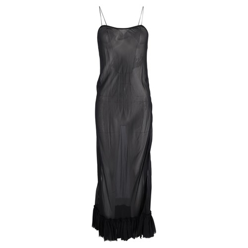 Khaite Alix Crepe De Chine Maxi Dress In Silk Women Black Uk Size 2