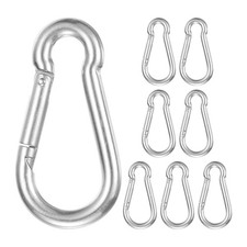 8-Pack Spring Snap Hooks, M8 3.16 Inch Stainless Steel Quick Link Snap Hooks