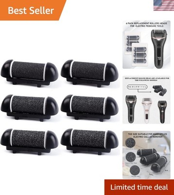 Complete Pedicure Solution: 6 Pack Callus Remover Rollers - Extra Coarse, Fine