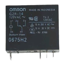 Omron Power Relays G2R-14-AC120 General Purpose SPDT 10A 120VAC PCB Mount pins