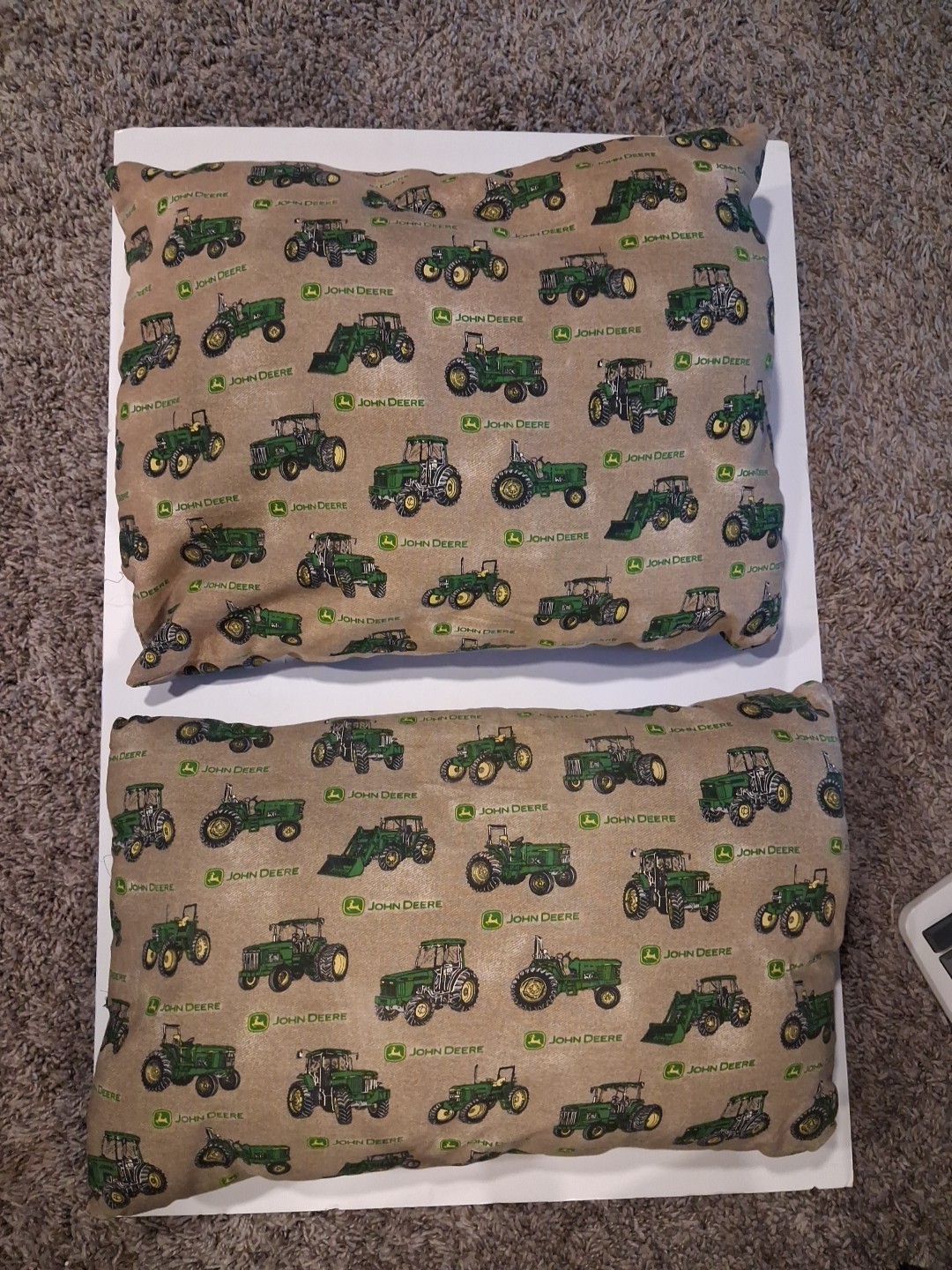 John Deere Tractor Pillow Set of 2 Standard Rustic Farm Decor SeamSplit Handmade