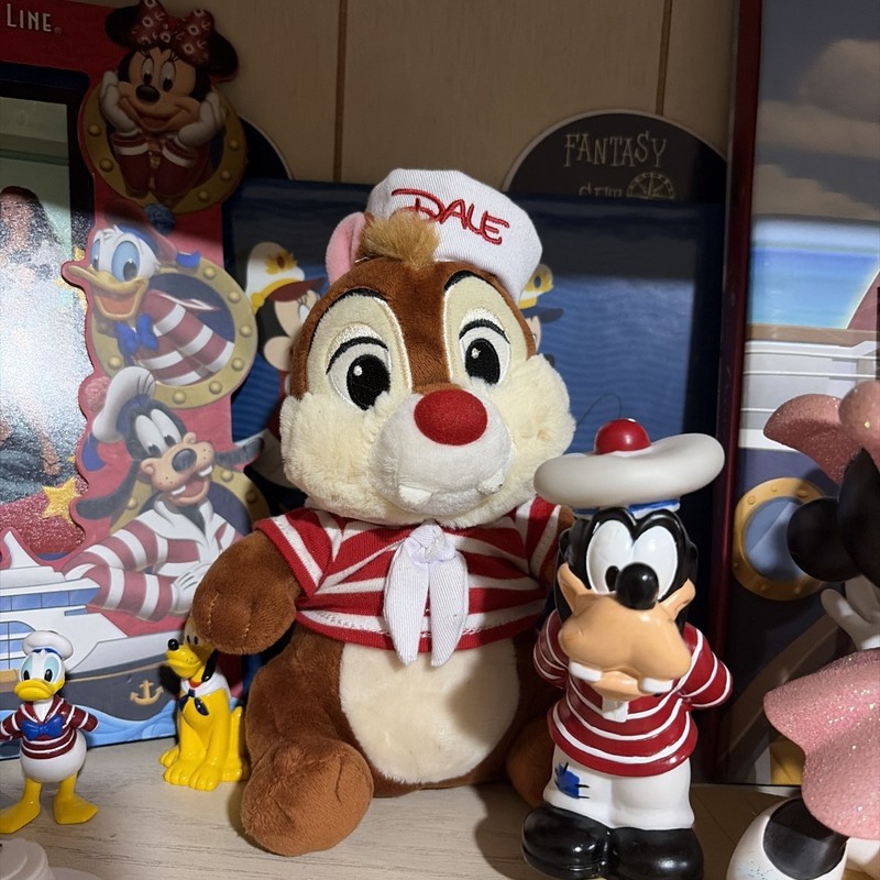 Disney Cruise Line Chip and Dale Plush Set Sailor Costumes Character Toy