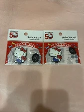 Hello Kitty 50th Anniversary Rubber Stand 2set  Limited Edition DAISO From Japan