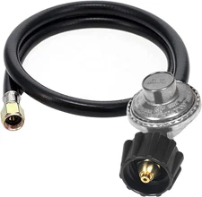 2-Feet Propane Gas Grill Regulator and Hose, Replacement for Weber, Charbroil, N