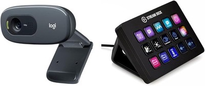 Logitech C270 HD Webcam & Elgato Stream Deck MK.2 Studio Bundle
