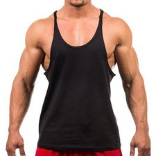 Bodybuilding Men Gym Muscle Workout Fitness Tank Top Y Back Stringer Shirt