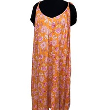 Old Navy Womens Maxi Sun Dress Tassels Cover Up Beachy Flowy Pockets Relaxed XL