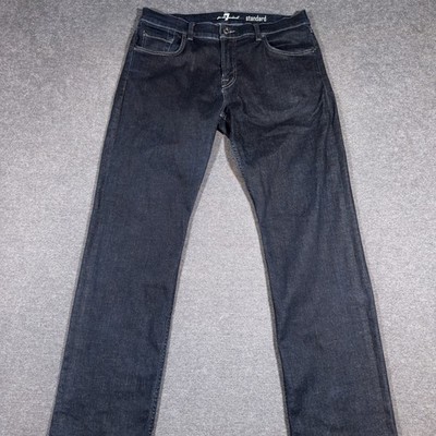 For All Mankind Standard Jeans Mens 34x31 Dark Wash Straight Leg Denim Stretch