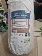 Gray-All Season Premium Down Alternative Quilted Comforter or Duvet Insert Queen