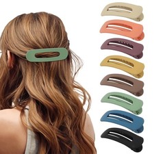 8pcs Large Flat Clips for Women, Matte Alligator Claw Clips for Thick Thin Hair