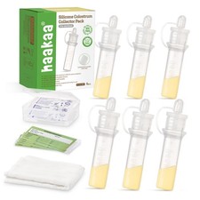 haakaa Colostrum Collector with Storage Case Set, Included 1 pc Reusable Cott...