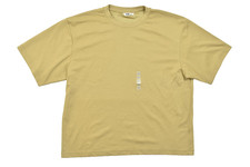 Uniqlo U AIRism Cotton Oversized Crew Neck T-Shirt Mustard Yellow 3XL New With T