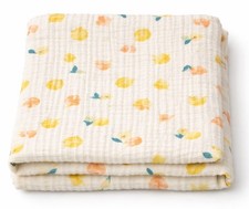 Aden Anais Fruit Muslin Baby Blanket 35x40 Lemon Peach Citrus Lovey