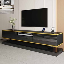 LED TV Schrank Wohnzimmer Möbel Modern Fernsehschrank Fernsehtisch Hochglanz Neu