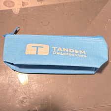Tandem Diabetes Care Blue Handheld Storage Bag Pouch Case w/ Zipper Closure