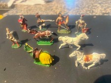 Mixed Lot of 8 Metal Medieval Soldiers And Horse No Markings Good Cond. CL