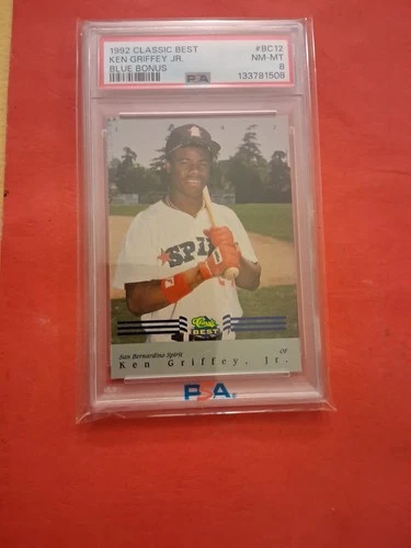 KEN GRIFFEY JR PSA 8 BLUE BONUS 1992 CLASSIC BEST CARD #BC12