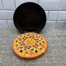 Play Pizza W A Holder Hook And Loop Attachments Bewteen Slices Play Food Kitchen