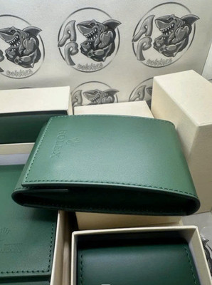 Authentic Rolex Case Leather Men Travel Pouch Service Center Premium Version