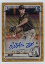 2020 Bowman Draft Chrome Picks Gold Wave Refractor 29/50 Justin Lange Auto 01nw