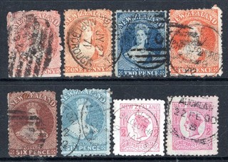 New Zealand Chalon Heads FFQ and Newspaper Stamps Small Selection