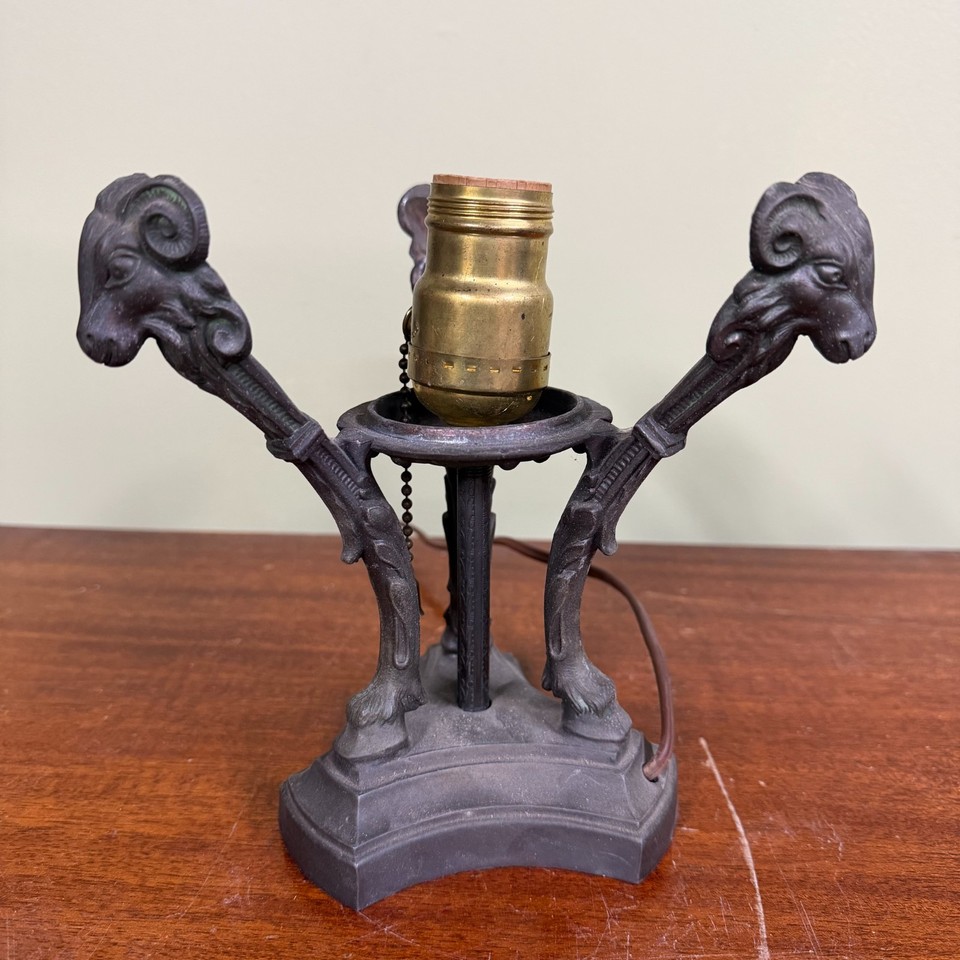 Antique Art Deco Lamp Frankart Crackle Globe (rep…